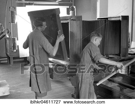 Stock Photo - Industrial photographer, circa 1950, Freiburg, Germany, Europe. Fotosearch