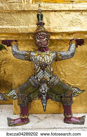 Karyatide an der Gold-Chedi im Wat Phra Kaeo Tempel, Konigspalast, Bangkok, Thailand, Asien View Large Photo Image Stock Image - Karyatide an der Gold-Chedi im Wat Phra Kaeo Tempel, Konigspalast, Bangkok, Thailand, Asien. Fotosearch