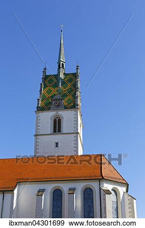 Kirche St. Nikolaus, Friedrichshafen, Oberschwaben, Bodenseeregion, Baden-Wurttemberg, Deutschland, Europa View Large Photo Image Stock Photo - Kirche St. Nikolaus, Friedrichshafen, Oberschwaben, Bodenseeregion, Baden-Wurttemberg, Deutschland, Europa. Fotosearch