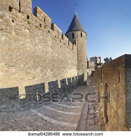 La Cite, mittelalterliche Festungsstadt Carcassonne, UNESCO Weltkulturerbe, Languedoc-Roussillon, Sudfrankreich, Frankreich, Europa View Large Photo Image Stock Photograph - La Cite, mittelalterliche Festungsstadt Carcassonne, UNESCO Weltkulturerbe, Languedoc-Roussillon, Sudfrankreich, Frankreich, Europa. Fotosearch