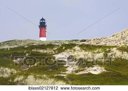 Lighthouse of Hoernum seen from the Odde, Sylt, North Frisia, Schleswig-Holstein, Germany, Europe View Large Photo Image Stock Image - Lighthouse of Hoernum seen from the Odde, Sylt, North Frisia, Schleswig-Holstein, Germany, Europe. Fotosearch