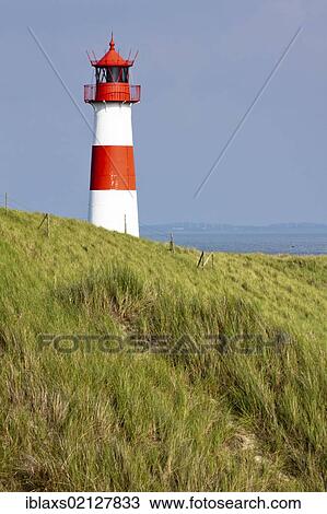 Lighthouse of List Ost on the Sylt peninsula of Ellenbogen, List, Sylt, North Frisia, Schleswig-Holstein, Germany, Europe View Large Photo Image Stock Image - Lighthouse of List Ost on the Sylt peninsula of Ellenbogen, List, Sylt, North Frisia, Schleswig-Holstein, Germany, Europe. Fotosearch