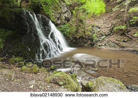Stock Image - Lower falls at Fairy Glen, Black Isle, Scotland, United Kingdom, Europe. Fotosearch