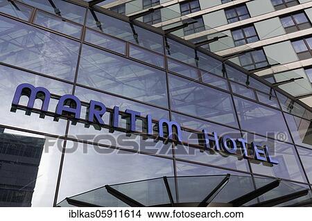 Maritim Hotel lettering on the facade, Düsseldorf Airport, North Rhine-Westphalia, Germany, Europe View Large Photo Image Picture - Maritim Hotel lettering on the facade, Düsseldorf Airport, North Rhine-Westphalia, Germany, Europe. Fotosearch