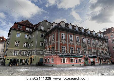 Stock Photo - Mehlplatz square in Graz, Styria, Austria, Europe. Fotosearch