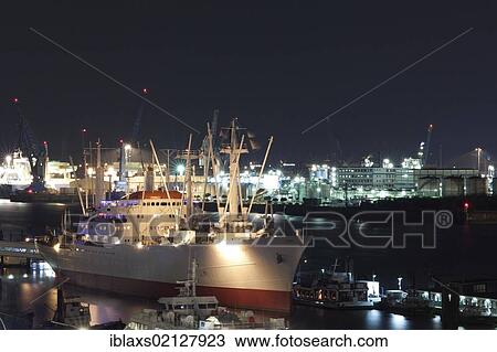 Museum ship, Cap San Diego, in the Port of Hamburg at night, Hamburg, Germany, Europe View Large Photo Image Stock Image - Museum ship, Cap San Diego, in the Port of Hamburg at night, Hamburg, Germany, Europe. Fotosearch