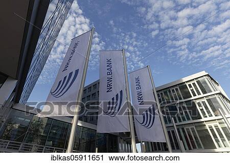 North Rhine-Westphalia Bank, flags with logo in front of the building, Förderbank, Düsseldorf, North Rhine-Westphalia, Germany, Europe View Large Photo Image Stock Image - North Rhine-Westphalia Bank, flags with logo in front of the building, Förderbank, Düsseldorf, North Rhine-Westphalia, Germany, Europe. Fotosearch