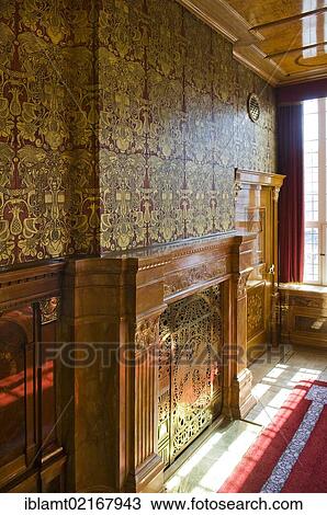 Ornately decorated wall with red-golden wallpaper made from the finest leather and a fireguard, by Heinrich Vogeler from Worpswede, created 1905, Gueldenkammer, golden chamber, installation in the upper hall, festival room in the historic town hall,... View Large Photo Image Stock Image - Ornately decorated wall with red-golden wallpaper made from the finest leather and a fireguard, by Heinrich Vogeler from Worpswede, created 1905, Gueldenkammer, golden chamber, installation in the upper hall, festival room in the historic town hall,.... Fotosearch