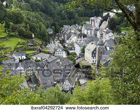 Ortsansicht, Monschau, Eifel, Nordrhein-Westfalen, Deutschland, Europa View Large Photo Image Picture - Ortsansicht, Monschau, Eifel, Nordrhein-Westfalen, Deutschland, Europa. Fotosearch