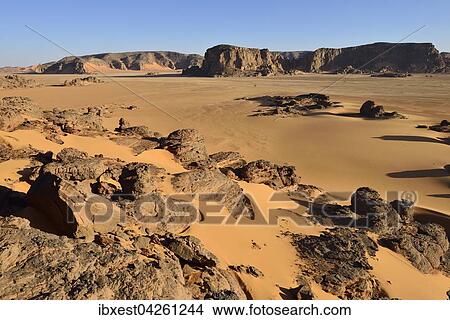 Oued In Djerane, Tassili Tadrart, Tassili n'Ajjer Nationalpark, UNESCO Weltnaturerbe, Sahara, Algerien, Afrika View Large Photo Image Picture - Oued In Djerane, Tassili Tadrart, Tassili n'Ajjer Nationalpark, UNESCO Weltnaturerbe, Sahara, Algerien, Afrika. Fotosearch