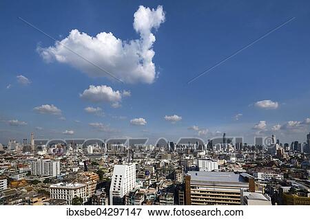 Panorama-Blick vom Grand China Princess Hotel, Skyline, Stadtansicht mit Baiyoke Tower, Chinatown, Bangkok, Thailand, Asien View Large Photo Image Stock Photo - Panorama-Blick vom Grand China Princess Hotel, Skyline, Stadtansicht mit Baiyoke Tower, Chinatown, Bangkok, Thailand, Asien. Fotosearch
