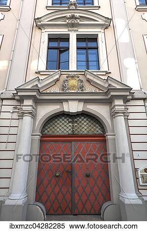 Stock Photography - Portal vom Scultetushaus, Peterstrasse, Gorlitz, Oberlausitz, Sachsen, Gorlitz, Deutschland, Europa. Fotosearch