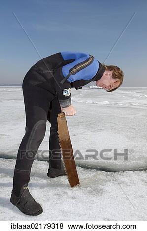 Preparations for subglacial diving, ice diving in the frozen Black Sea, a rare phenomenon which last occured in 1977, Odessa, Ukraine, Eastern Europe, Europe View Large Photo Image Stock Photo - Preparations for subglacial diving, ice diving in the frozen Black Sea, a rare phenomenon which last occured in 1977, Odessa, Ukraine, Eastern Europe, Europe. Fotosearch
