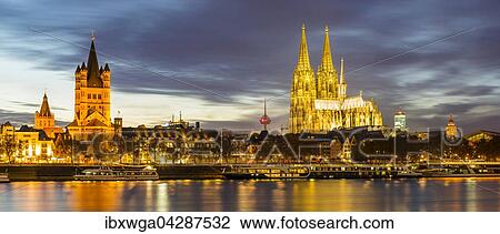 Rathaus, Fernsehturm Colonius, Gross St. Martin, Kolner Dom, Altstadtufer, Rhein, Koln, Rheinland, Nordrhein-Westfalen, Deutschland, Europa View Large Photo Image Stock Image - Rathaus, Fernsehturm Colonius, Gross St. Martin, Kolner Dom, Altstadtufer, Rhein, Koln, Rheinland, Nordrhein-Westfalen, Deutschland, Europa. Fotosearch