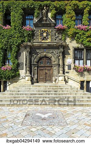 Rathaus, UNESCO Weltkulturerbe, Quedlinburg, Harz, Sachsen-Anhalt, Deutschland, Europa View Large Photo Image Stock Photo - Rathaus, UNESCO Weltkulturerbe, Quedlinburg, Harz, Sachsen-Anhalt, Deutschland, Europa. Fotosearch