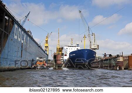 Renovated container ship in a dock, Hamburg, Germany, Europe View Large Photo Image Stock Photography - Renovated container ship in a dock, Hamburg, Germany, Europe. Fotosearch
