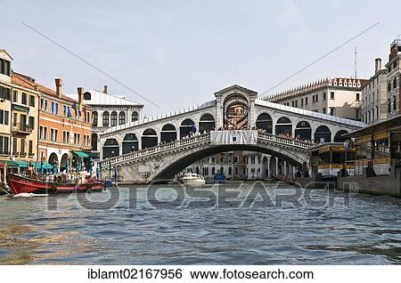 Rialto Bridge from the Grand Canal, Canal Grande, Rialto, Venice, Veneto, Italy, Europe View Large Photo Image Stock Photograph - Rialto Bridge from the Grand Canal, Canal Grande, Rialto, Venice, Veneto, Italy, Europe. Fotosearch