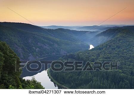 Saarschleife vom Aussichtspunkt Cloef, Orscholz bei Mettlach, Saarland, Deutschland, Europa View Large Photo Image Stock Photo - Saarschleife vom Aussichtspunkt Cloef, Orscholz bei Mettlach, Saarland, Deutschland, Europa. Fotosearch