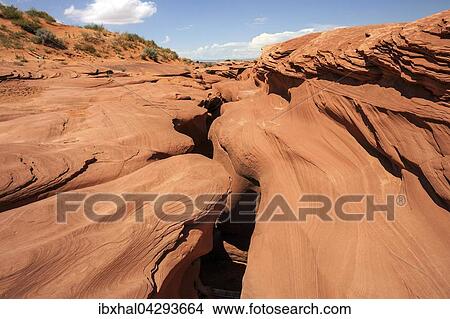 Sandsteinformation, Einstieg in den Lower Antelope Canyon, Slot Canyon, Page, Arizona, USA, Nordamerika View Large Photo Image Picture - Sandsteinformation, Einstieg in den Lower Antelope Canyon, Slot Canyon, Page, Arizona, USA, Nordamerika. Fotosearch