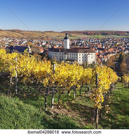 Schloss Horneck, Gundelsheim, Baden Wurttemberg, Deutschland, Europa View Large Photo Image Stock Photograph - Schloss Horneck, Gundelsheim, Baden Wurttemberg, Deutschland, Europa. Fotosearch