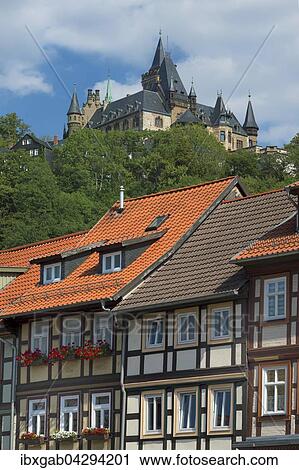 Schloss Wernigerode, Wernigerode, Harz, Sachsen-Anhalt, Deutschland, Europa View Large Photo Image Stock Image - Schloss Wernigerode, Wernigerode, Harz, Sachsen-Anhalt, Deutschland, Europa. Fotosearch