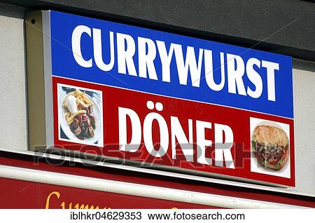 Sign Currywurst and Döner are sold in the same shop, Berlin, Germany, Europe View Large Photo Image Stock Image - Sign Currywurst and Döner are sold in the same shop, Berlin, Germany, Europe. Fotosearch