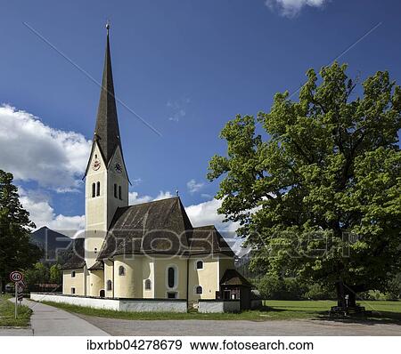 Stock Photo - St. Leonhardskirche, Schliersee, Oberbayern, Bayern, Deutschland, Europa. Fotosearch