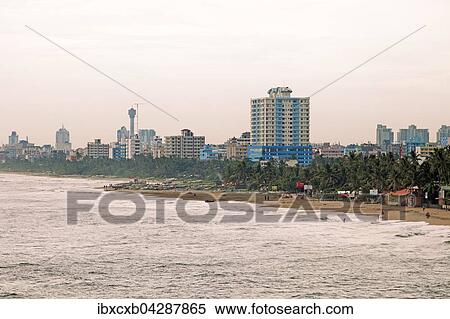 Stadt mit Strand, Colombo, Westprovinz, Sri Lanka, Asien View Large Photo Image Stock Photography - Stadt mit Strand, Colombo, Westprovinz, Sri Lanka, Asien. Fotosearch