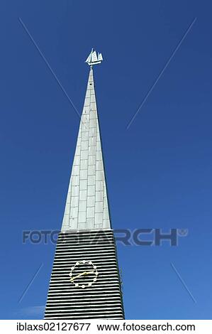 Steeple of St. Nicholas Church on Heligoland, Helgoland, Schleswig-Holstein, Germany, Europe View Large Photo Image Stock Photo - Steeple of St. Nicholas Church on Heligoland, Helgoland, Schleswig-Holstein, Germany, Europe. Fotosearch