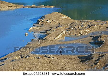 Sylvensteinspeicher, Niedrigwasser mit Grundmauern alter Gebaude, Bayern, Oberbayern, Deutschland, Europa View Large Photo Image Stock Image - Sylvensteinspeicher, Niedrigwasser mit Grundmauern alter Gebaude, Bayern, Oberbayern, Deutschland, Europa. Fotosearch