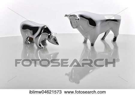 Symbol image Share price bull and bear View Large Photo Image Stock Image - Symbol image Share price bull and bear. Fotosearch
