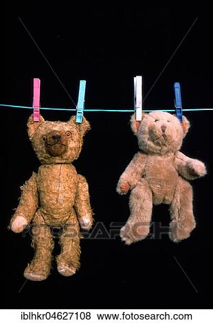 Teddy bears on clothesline, Berlin, Germany, Europe View Large Photo Image Stock Photo - Teddy bears on clothesline, Berlin, Germany, Europe. Fotosearch