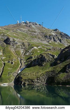 Stock Photograph - The Oncet Lake, Pic Du Midi, Hautes Pyrenees, France. Fotosearch