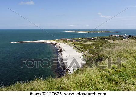 The sub-region of Heligoland with the youth hostel and the dunes on the horizon, Helgoland, Schleswig-Holstein, Germany, Europe View Large Photo Image Stock Photography - The sub-region of Heligoland with the youth hostel and the dunes on the horizon, Helgoland, Schleswig-Holstein, Germany, Europe. Fotosearch