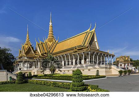 Thronhalle Preah Tineang Tevea Vinichhay oder Thineang Dheva Vinnichay, Kronungshalle, Konigspalast, Phnom Penh, Kambodscha, Asien View Large Photo Image Stock Image - Thronhalle Preah Tineang Tevea Vinichhay oder Thineang Dheva Vinnichay, Kronungshalle, Konigspalast, Phnom Penh, Kambodscha, Asien. Fotosearch