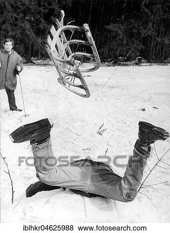 Tobogganist in the snow ca. 1970s, exact place unknown, Czech Republic, Europe View Large Photo Image Stock Photo - Tobogganist in the snow ca. 1970s, exact place unknown, Czech Republic, Europe. Fotosearch