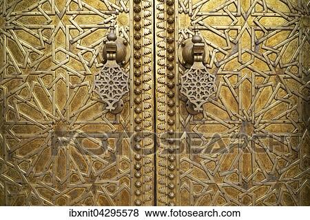 Stock Photo - Tor am Konigspalast, Fes, Fes-Boulemane, Marokko, Afrika. Fotosearch