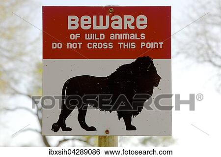 Warnschild, Achtung Wildtiere, Kruger Nationalpark, Sudafrika View Large Photo Image Stock Photograph - Warnschild, Achtung Wildtiere, Kruger Nationalpark, Sudafrika. Fotosearch