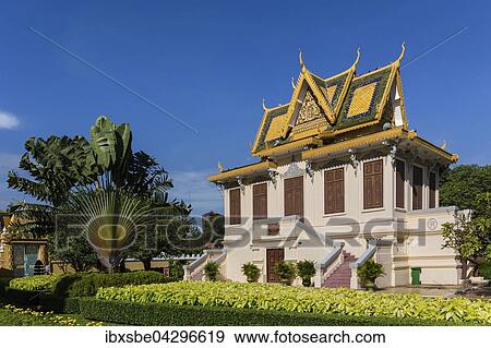 Wartehalle Hor Samran Phirun neben dem Preah Tineang Tevea Vinichhay, Konigspalast, Phnom Penh, Kambodscha, Asien View Large Photo Image Stock Photo - Wartehalle Hor Samran Phirun neben dem Preah Tineang Tevea Vinichhay, Konigspalast, Phnom Penh, Kambodscha, Asien. Fotosearch
