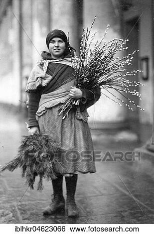 Woman with willow catkins and fir branches ca. 1930, exact place unknown, Germany, Europe View Large Photo Image Stock Photograph - Woman with willow catkins and fir branches ca. 1930, exact place unknown, Germany, Europe. Fotosearch
