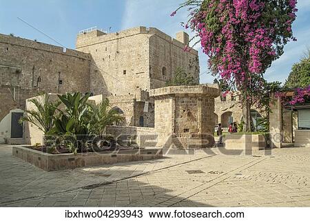 Stock Image - Zitadelle, Festung der Kreuzfahrer, UNESCO Weltkulturerbe Altstadt Akkon, Nordbezirk, Israel, Asien. Fotosearch