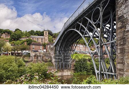 Abraham Darby's Iron Bridge crossing Severn Gorge, first cast iron bridge, Ironbridge, Shropshire, England View Large Photo Image Stock Image - Abraham Darby's Iron Bridge crossing Severn Gorge, first cast iron bridge, Ironbridge, Shropshire, England. Fotosearch