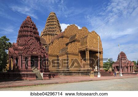 Angkor Park, Wat Prasat Sowann Thamareach Temple, Sangkat Ponhea Pon, Ponhea Lueu District, Phnom Penh, Cambodia, Asia View Large Photo Image Picture - Angkor Park, Wat Prasat Sowann Thamareach Temple, Sangkat Ponhea Pon, Ponhea Lueu District, Phnom Penh, Cambodia, Asia. Fotosearch