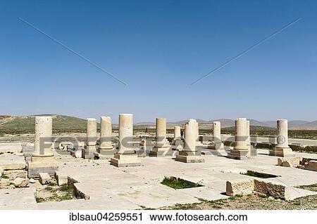 Archaeology, pillar, large reception hall of Cyrus II, ancient Persian city Pasargadae, near Persepolis, Fars Province, Iran, Asia View Large Photo Image Stock Image - Archaeology, pillar, large reception hall of Cyrus II, ancient Persian city Pasargadae, near Persepolis, Fars Province, Iran, Asia. Fotosearch