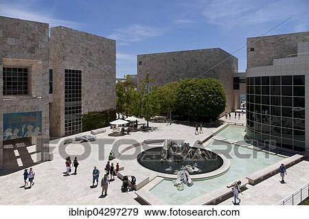 Art museum, museum courtyard at the Getty Center, Los Angeles, California, USA, North America View Large Photo Image Stock Photo - Art museum, museum courtyard at the Getty Center, Los Angeles, California, USA, North America. Fotosearch
