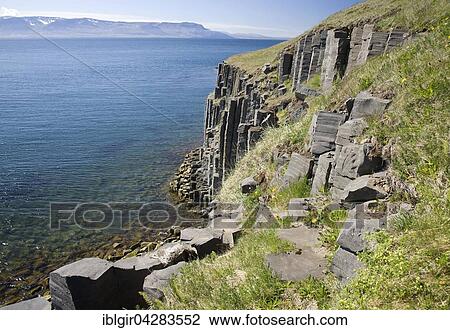 Basalt columns on coast, Hofsos, Iceland, Europe View Large Photo Image Stock Image - Basalt columns on coast, Hofsos, Iceland, Europe. Fotosearch