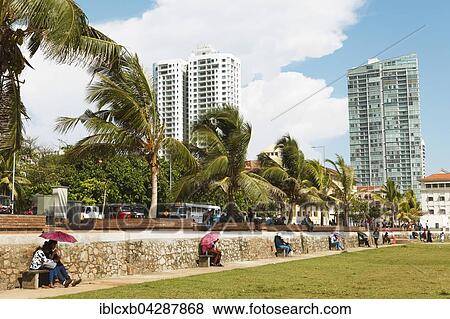 Beach promenade Galle Face Green, Colombo, Western Province, Sri Lanka, Asia View Large Photo Image Stock Photo - Beach promenade Galle Face Green, Colombo, Western Province, Sri Lanka, Asia. Fotosearch