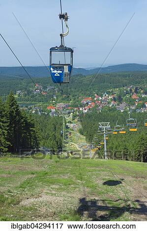 Bocksberg cable car and chairlift, Hahnenklee, Harz, Lower Saxony, Germany, Europe View Large Photo Image Stock Photo - Bocksberg cable car and chairlift, Hahnenklee, Harz, Lower Saxony, Germany, Europe. Fotosearch