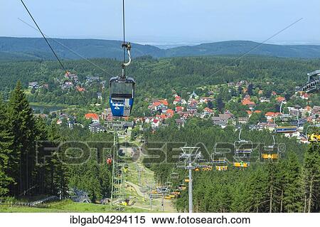 Bocksberg cable car and chairlift, Hahnenklee, Harz, Lower Saxony, Germany, Europe View Large Photo Image Stock Photography - Bocksberg cable car and chairlift, Hahnenklee, Harz, Lower Saxony, Germany, Europe. Fotosearch