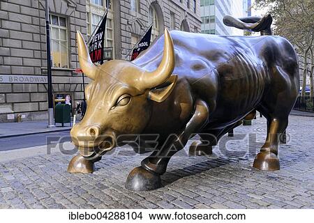 Bull in front of stock exchange, New York Stock Exchange, Wall Street, Manhattan, New York, USA, North America View Large Photo Image Picture - Bull in front of stock exchange, New York Stock Exchange, Wall Street, Manhattan, New York, USA, North America. Fotosearch